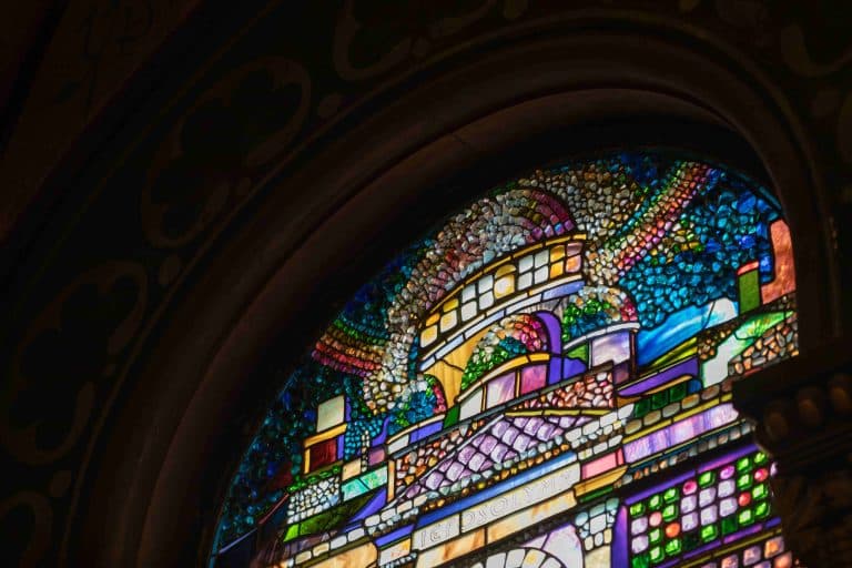 Trinity 0924 819 Stained Glass Rainbow New Jerusalem John Lafarge Lgbtq