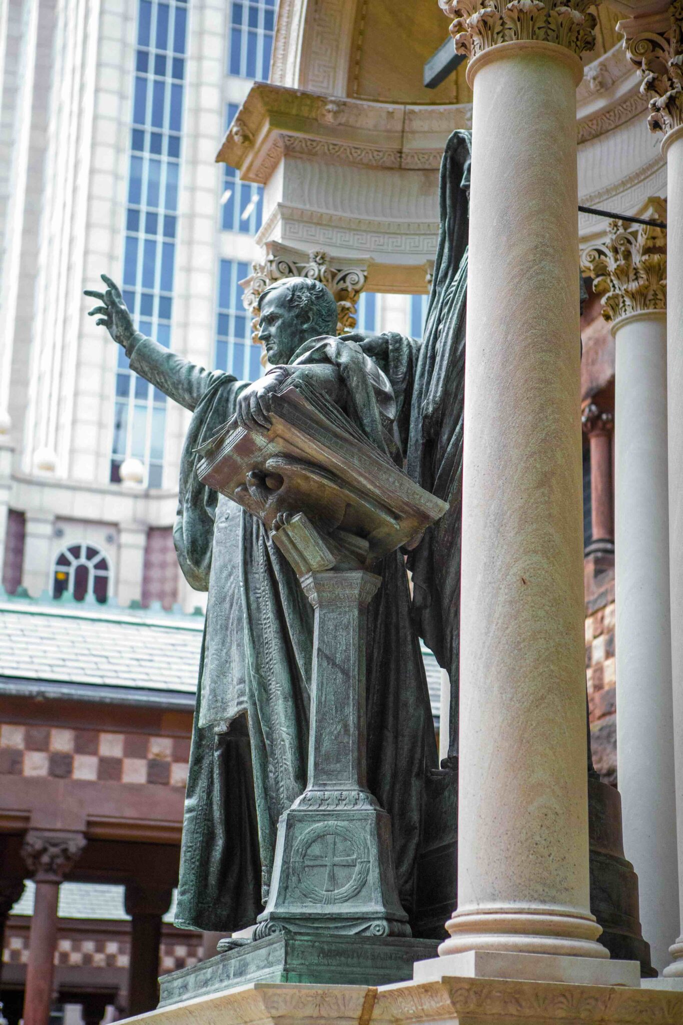 detail from the Phillips Brooks statue by Augustus Saint Gaudens on Copley Square