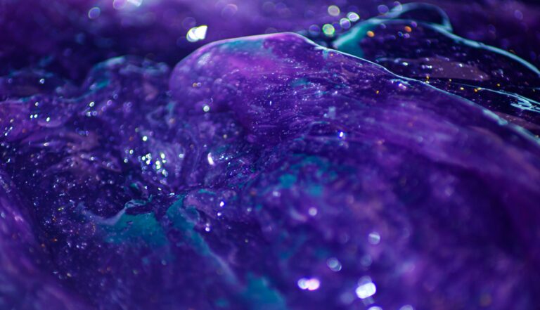 purple sparkly slime