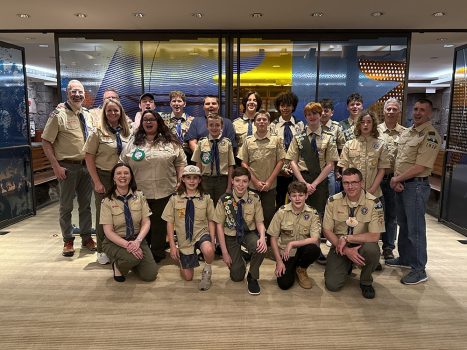 Troop 1812 joined in the celebration in the Undercroft.