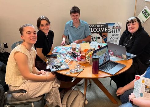 All three interns made their own 'zines (a handmade booklet expressing ideas or art) featuring Trinity or their own artwork. The workshop was led by Communications Associate Kristen Knight.