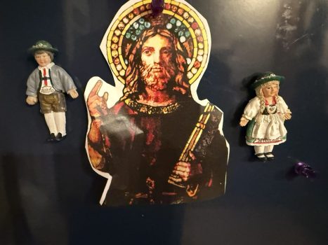 Flat Jesus And Little Figurines